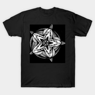 Star Tangles 5 White on Black Only - Non Transparent T-Shirt